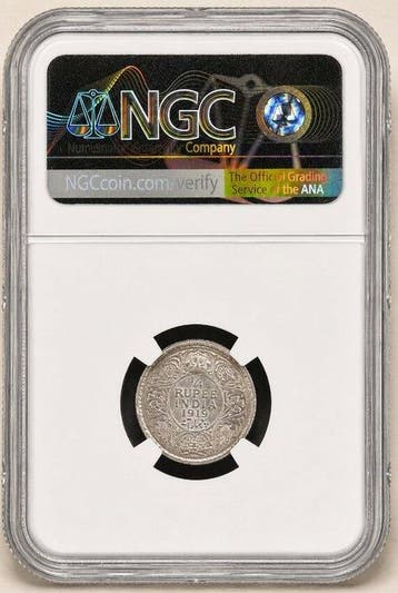 Brits India. George V. 1/4 Rupia 1919 - NGC MS64 (Calcuta)