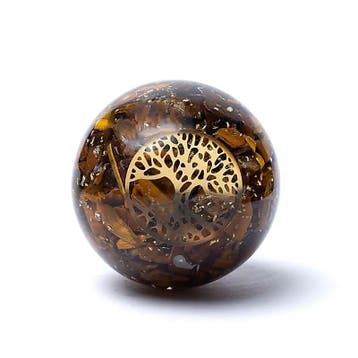 Orgoniet bol Tijgeroog Levensboom ±5.5cm, Ophalen of Verzenden, Nieuw