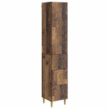 vidaXL Kast Set 2 pcs Oud hout 33 x 34,5 x 90 cm Bewerkt, Huis en Inrichting, Verzenden, Nieuw