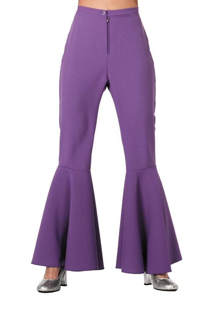 Hippie Broek Paars Dames, Kleding | Dames, Carnavalskleding en Feestkleding, Nieuw, Verzenden