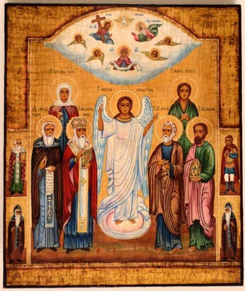 Icoon - Russische orthodoxe icoon Beschermengel met