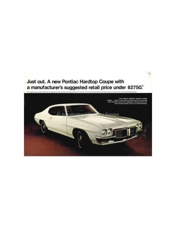1966 PONTIAC PROGRAMMA BROCHURE ENGELS, Ophalen of Verzenden, Nieuw