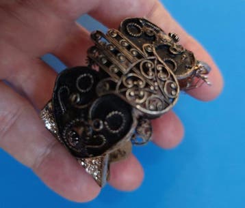 Oude Tunesische zilveren armband. - Klei - Tunesië - Begin
