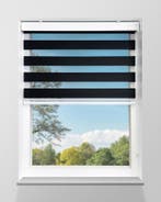 Duo Rolgordijnen zwart, wit en grijs tot en met 240cm breed., Verzenden, Nieuw, Wit, 200 cm of meer