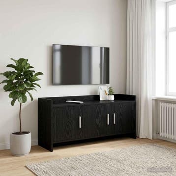vidaXL TV Kast 102 x 33 x 47 cm Zwart eiken Bewerkt hout, Verzenden, Nieuw