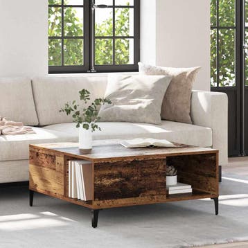 vidaXL Salontafel Oud Hout 80 x 80 x 36,5 cm Bewerkt hout, Huis en Inrichting, Verzenden, Nieuw