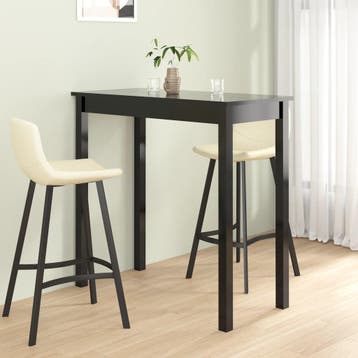 vidaXL Bartafel 115x55x107 cm MDF zwart, Verzenden, Nieuw