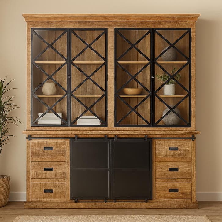 Buffetkast Mangohout Milan 160 Met Deurtjes X, Maison & Meubles, Armoires | Buffets, Envoi