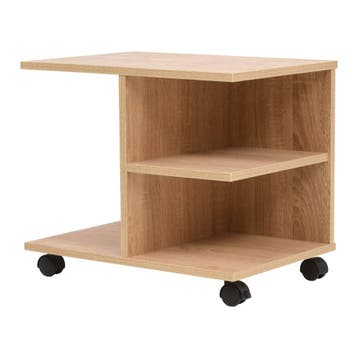 vidaXL Plankenkast verrijdbaar 50x35x42 cm eikenkleur, Huis en Inrichting, Verzenden, Nieuw