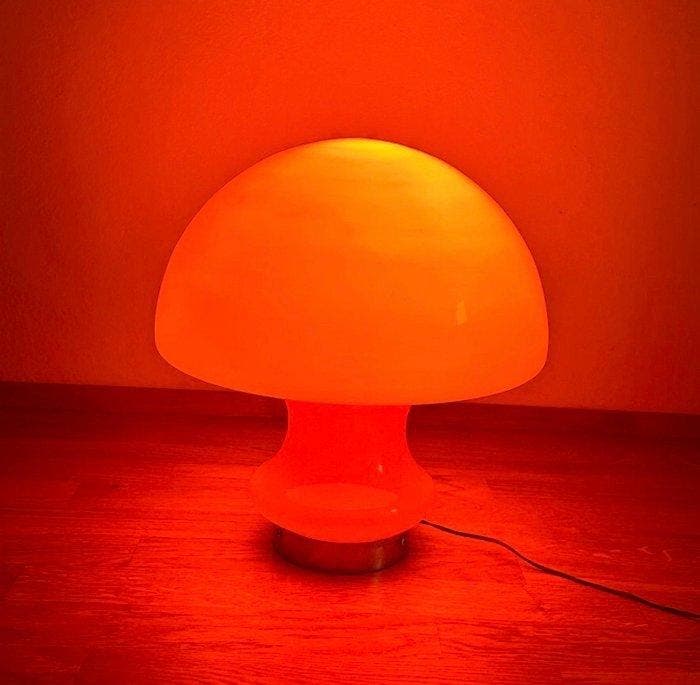 Tafellamp - geblazen, metaal - Lamp Fungo Space Age, Antiquités & Art, Antiquités | Éclairage