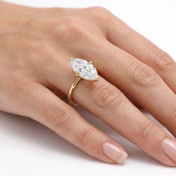 Ring - 14 karaat Geel goud, E/VVS2 - 2.01ct. tw. Diamant, Nieuw
