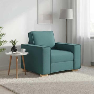 vidaXL Sofa Stoel Donkergroen 100x78x84 cm Stof, Huis en Inrichting, Verzenden, Nieuw