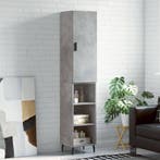 vidaXL Hoge kast 34,5x34x180 cm bewerkt hout betongrijs, Verzenden, Nieuw