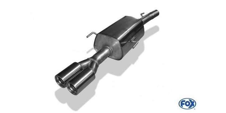 FOX Opel Astra G Coupe/ Cabrio einddemper Ø60mm - 2x76 type, Auto-onderdelen, Uitlaatsystemen, Nieuw, Verzenden