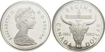 Dollar 1982 Canada Elisabeth Ii 1952-2022, Timbres & Monnaies, Monnaies | Amérique, Verzenden
