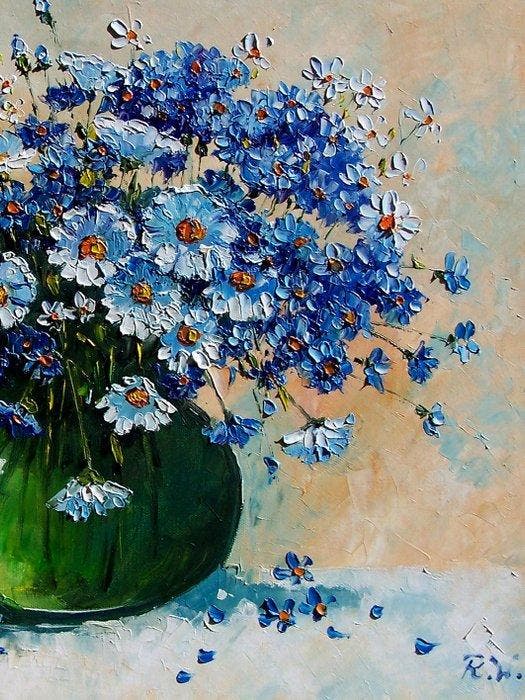 Renata Wojak (XX) - Biao-niebieskie, Antiek en Kunst, Kunst | Schilderijen | Klassiek