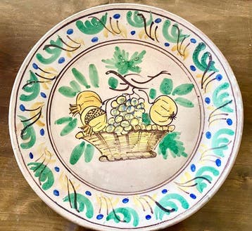 Plateau - Céramique de Caltagirone - Trois grandes assiettes