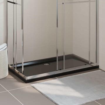 vidaXL Douchebak rechthoekig 70x120 cm ABS zwart, Verzenden, Nieuw