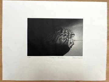 Donatella T. - image onirique - 1980, Gravure manière noire.