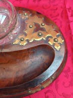 Bureauset (2) - Hout, Glas, Messing, Zilver, Nieuw