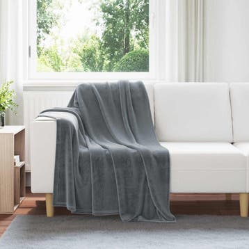 vidaXL Dekentjes 6 st Donkergrijs 130 x 150 cm 3.04 kg, Verzenden