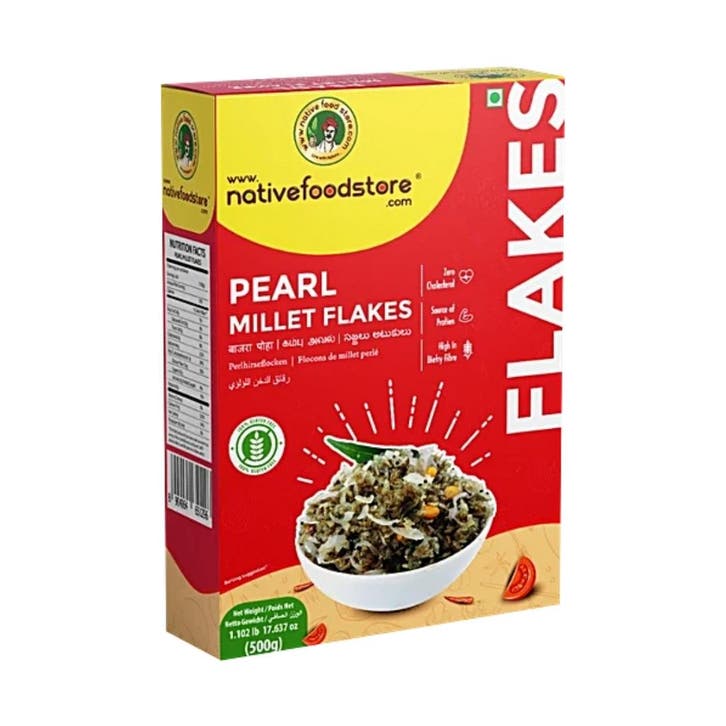 Gierst Vlokken Pearl Millet Flakes (Kambu Aval) - 500 g, Sports & Fitness, Produits de santé, Wellness & Bien-être, Enlèvement ou Envoi