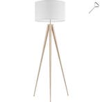 tectake Staande lamp Lunaris, textielkap, driepootsframe - e, Huis en Inrichting, Verzenden, Nieuw