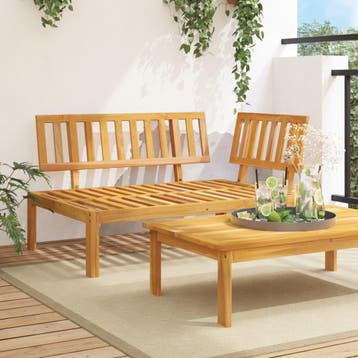 vidaXL Tuinhoekbank pallet massief acaciahout, Tuin en Terras, Verzenden, Nieuw