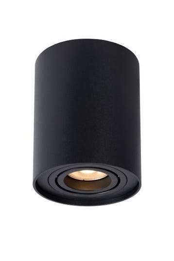 Lucide TUBE - Plafondspot Ø 9,6 cm GU10 Zwart Kantelbaar, Verzenden, Nieuw