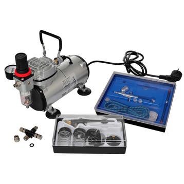 vidaXL Airbrush-compressorset met 2 pistolen, Doe-het-zelf en Bouw, Verzenden, Nieuw