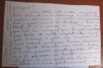 COLETTE Sidonie-Gabrielle - Lettre autographe a son médecin