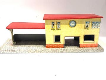 H.W.N. - Speelgoed trein BAHNHOF Eisenbahn - 1950-1960 -, Antiek en Kunst