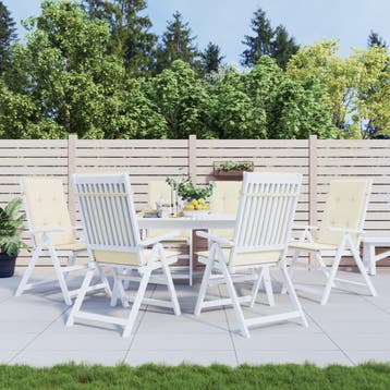vidaXL Tuinstoelkussens 6 st hoge rug 120x50x3 cm stof, Verzenden