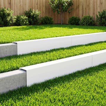 vidaXL Afdekprofiel voor tuinranden 10 st 100 x 15 x 15 cm, Verzenden, Nieuw
