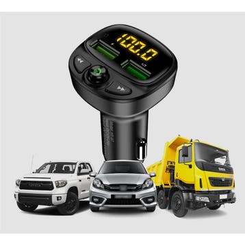 Dual USB Autolader Bluetooth Transmitter Handsfree Oplader, Verzenden