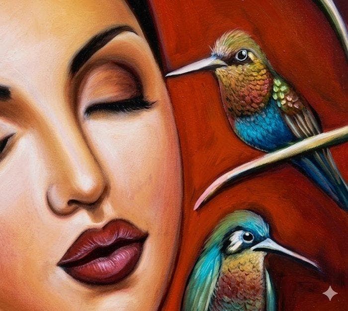 Palumbo M - Sussurri della natura, Antiek en Kunst, Kunst | Schilderijen | Modern