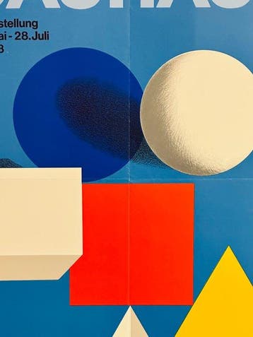 Herbert Bayer - 50 Jahre Bauhaus, Original Vintage Poster -