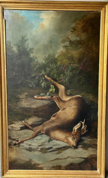 John Bucknell Russell (1819-1893) - Roe Deer Shot in a