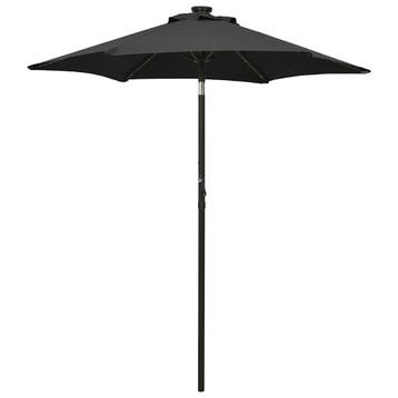 vidaXL Parasol met LED-verlichting 200x211 cm aluminium, Verzenden
