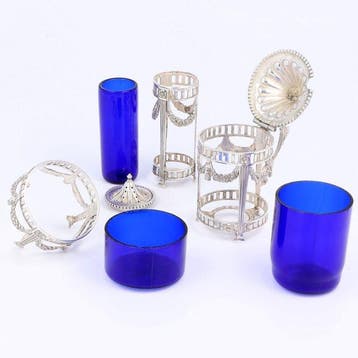 Manegeset / tafelset. - Tafelservies (3) - .833 zilver