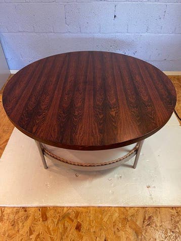 Table basse - Bois, Métal, Rotin