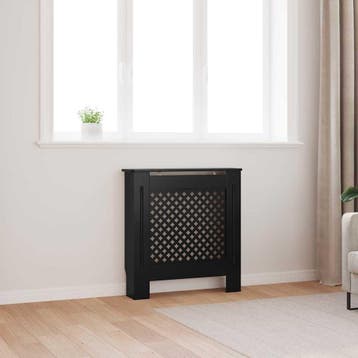 vidaXL Radiatorombouw 78 cm MDF zwart, Verzenden, Nieuw