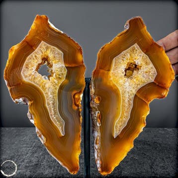 Achat-Drusenflügel – Un chef-dœuvre unique dart naturel