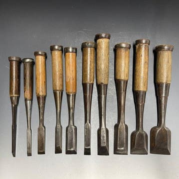 Tataki Oire Nomi | Bench Chisels Standard Set w/ Roll Case -