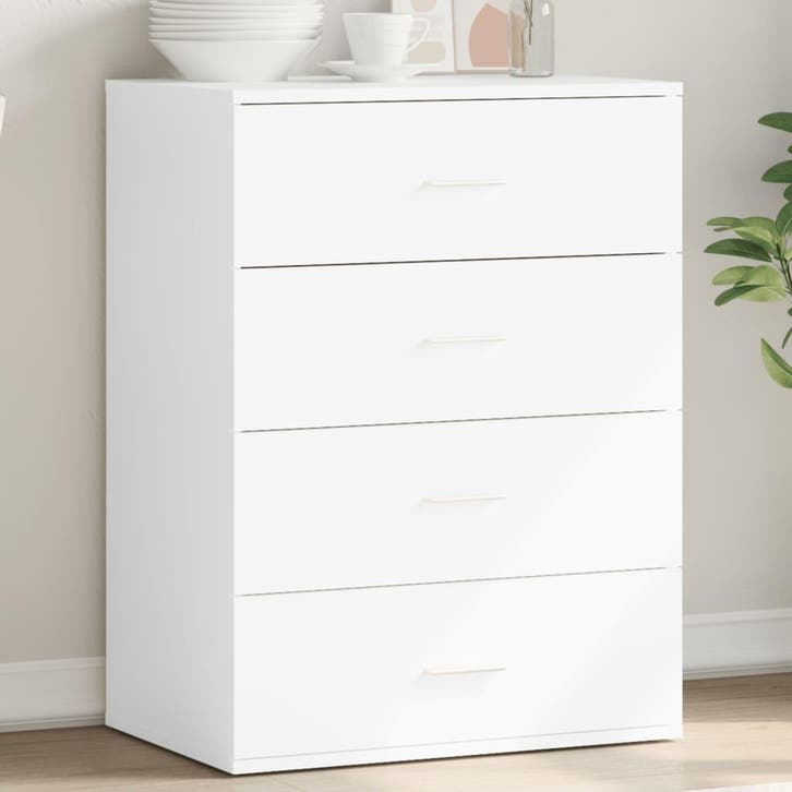 vidaXL Dressoir 60x39x80 cm bewerkt hout wit, Huis en Inrichting, Kasten | Dressoirs, Nieuw, Verzenden
