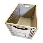 Klapkrat 600x400x400 mm euronorm grijs kunststof, Ophalen of Verzenden, Nieuw