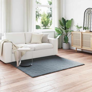 vidaXL Antislip vloerkleed van imitatie konijnenbont OLITE, Verzenden