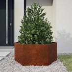 vidaXL Plantenbak met poten roestig 30x30x30 cm cortenstaal, Tuin en Terras, Bloempotten, Verzenden, Nieuw