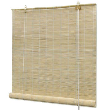 vidaXL Rolgordijn 120x160 cm bamboe naturel, Verzenden, Nieuw