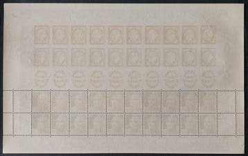 France 1949 - Centenaire du timbre, Feuille complète neuve**